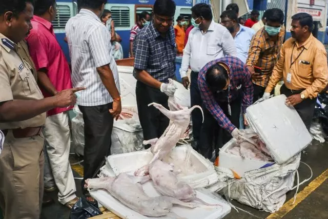 Bengaluru Station Tension Over Meat