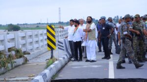 Telangana CM Surveys Flood Damage near khammam