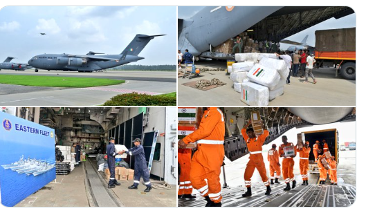 India sends relief to Myanmar