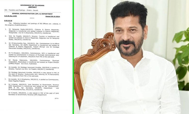 Telangana Government Transfers 13 IAS Officers