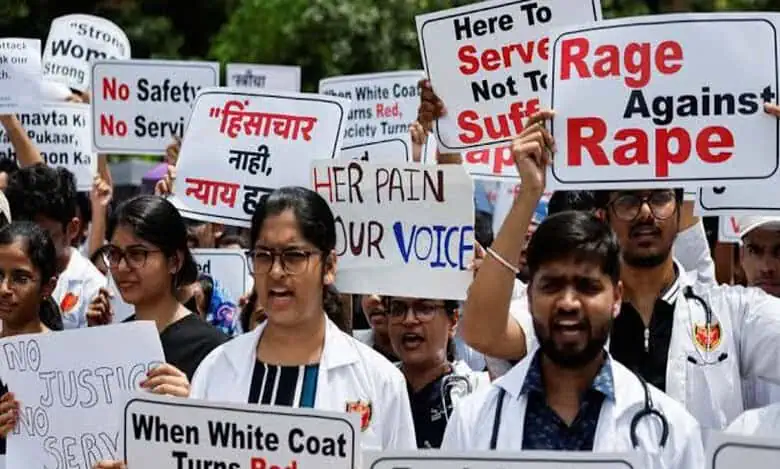 Junior Doctors Protest During Durga Puja