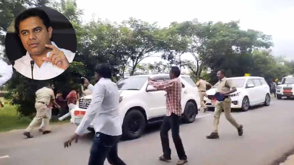 KTR convoy Congress worker disruption