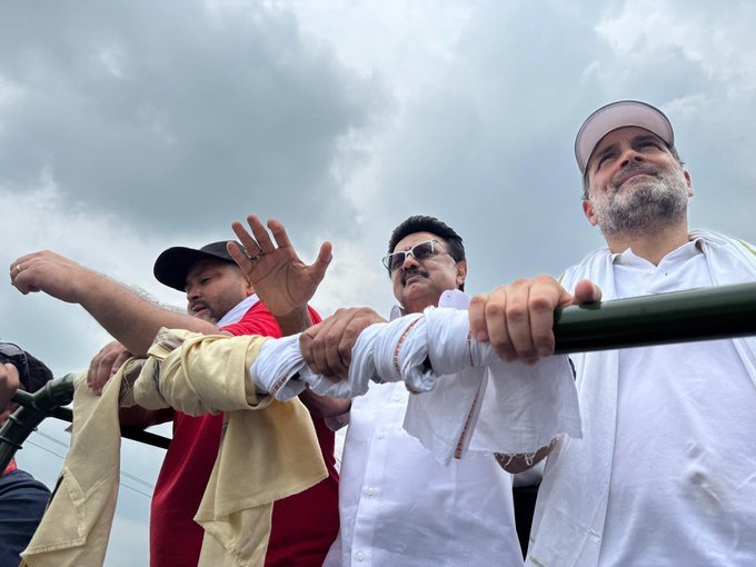 Stalin Joins Bihar Voter Adhikar Yatra